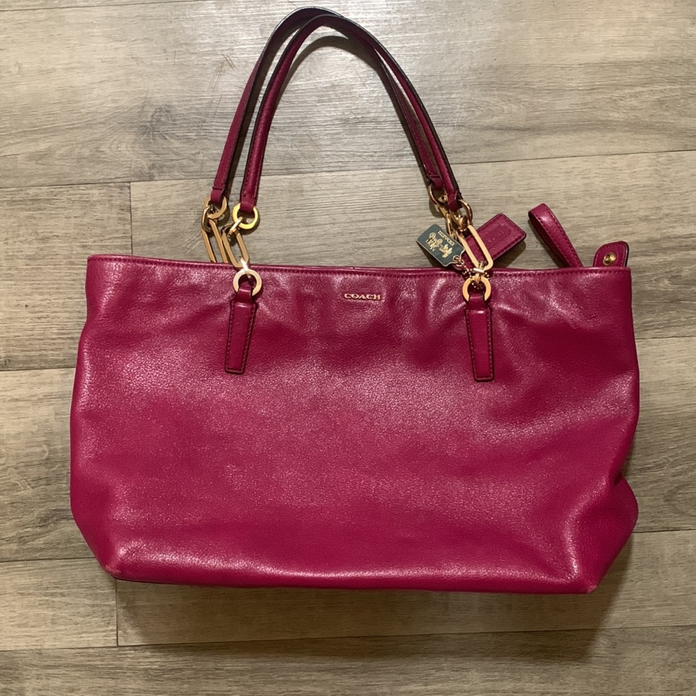 Coach Madison Vintage  Leather Tote with Gold Hardware